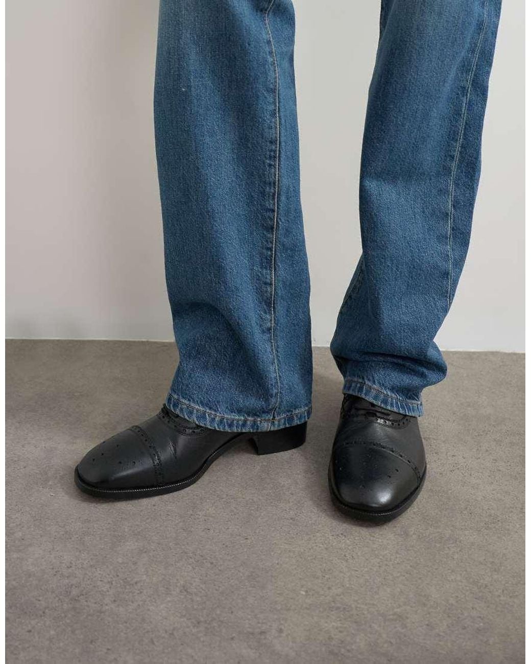 TOPSHOP Blue X Talia Byre Premium Real Leather Brogue