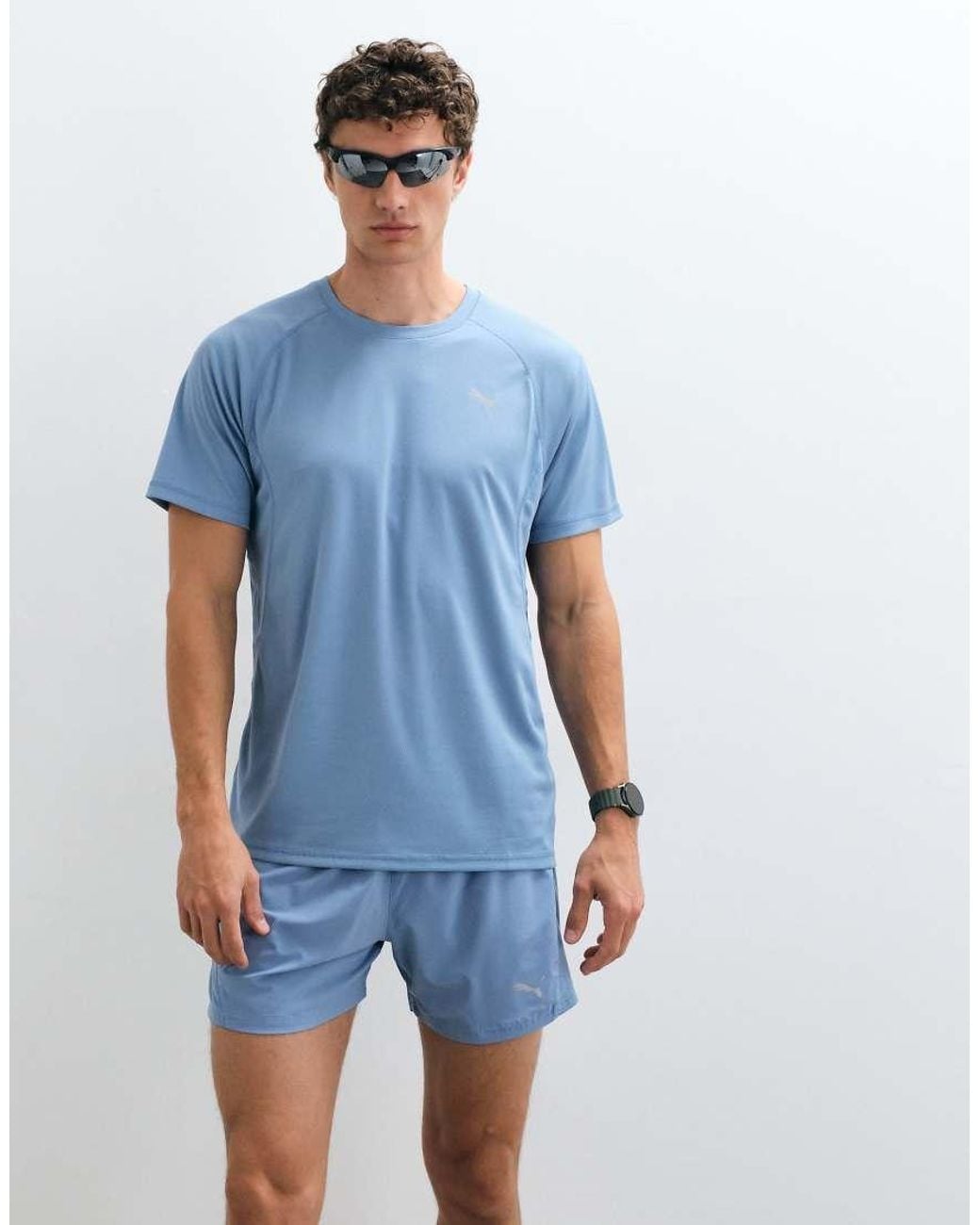 PUMA Blue Velocity 5" Running Shorts for men