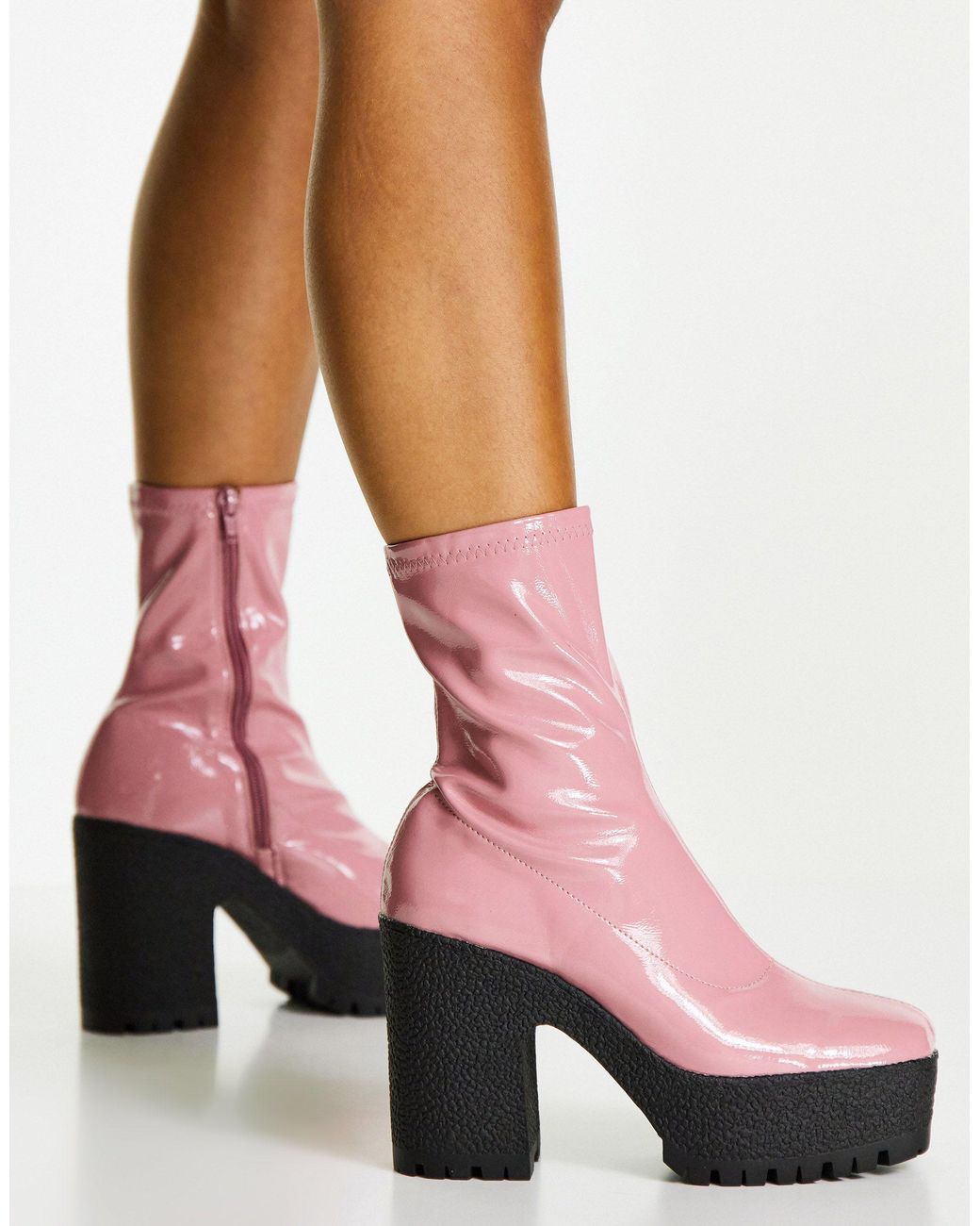 elena high heeled sock boots