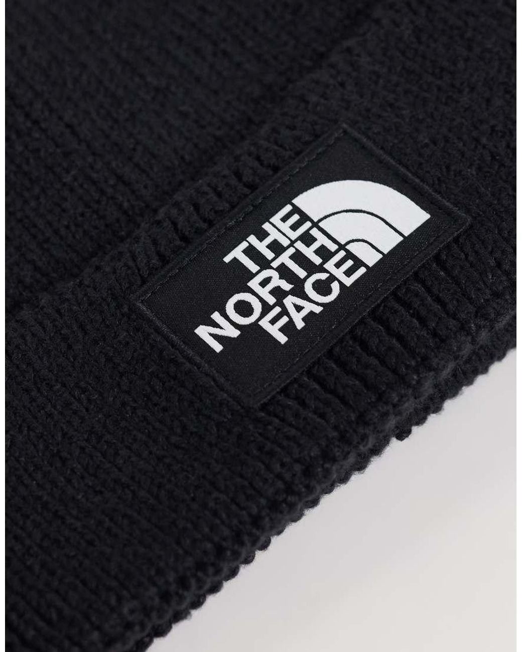 The North Face Blue Box Logo Cuffed Beanie