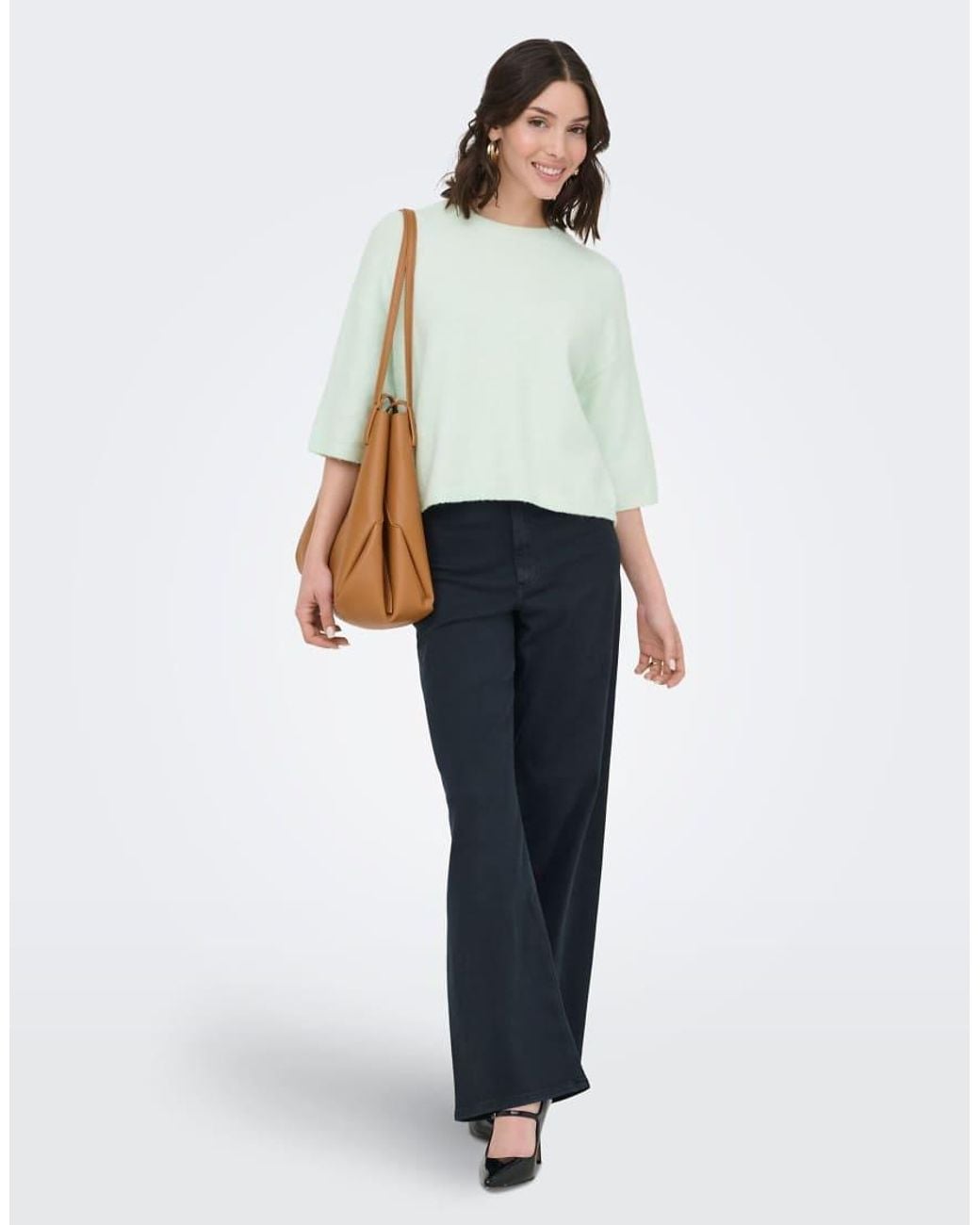 Jdy White Knitted Pullover