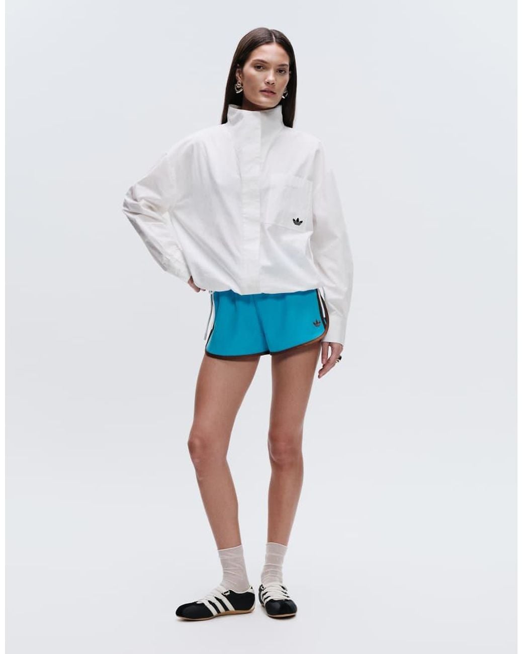 Adidas Originals White X Asos Three Stripe Sprinter Shorts
