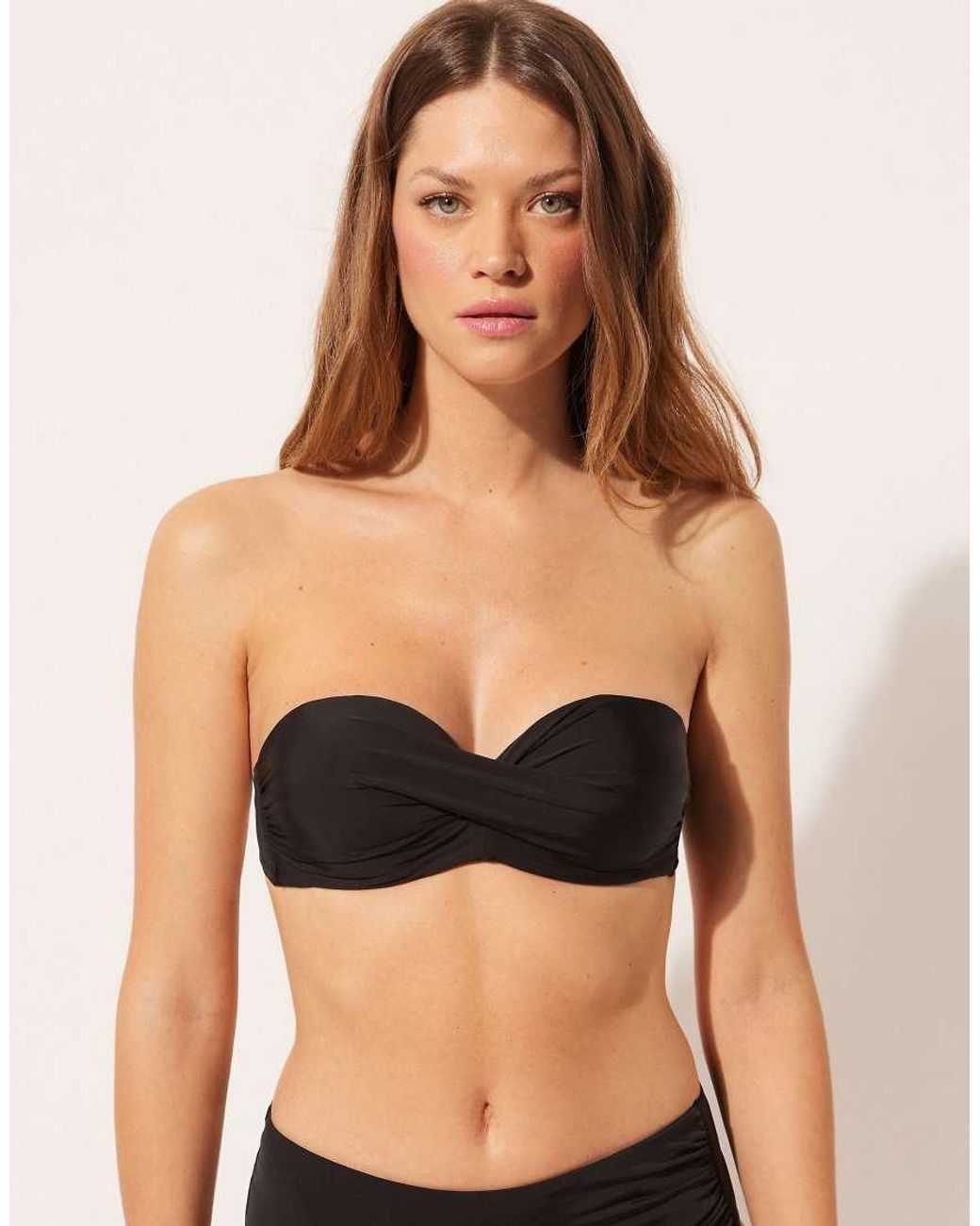 Calzedonia Black Calzendonia Padded Bandeau Bikini Top Indonesia
