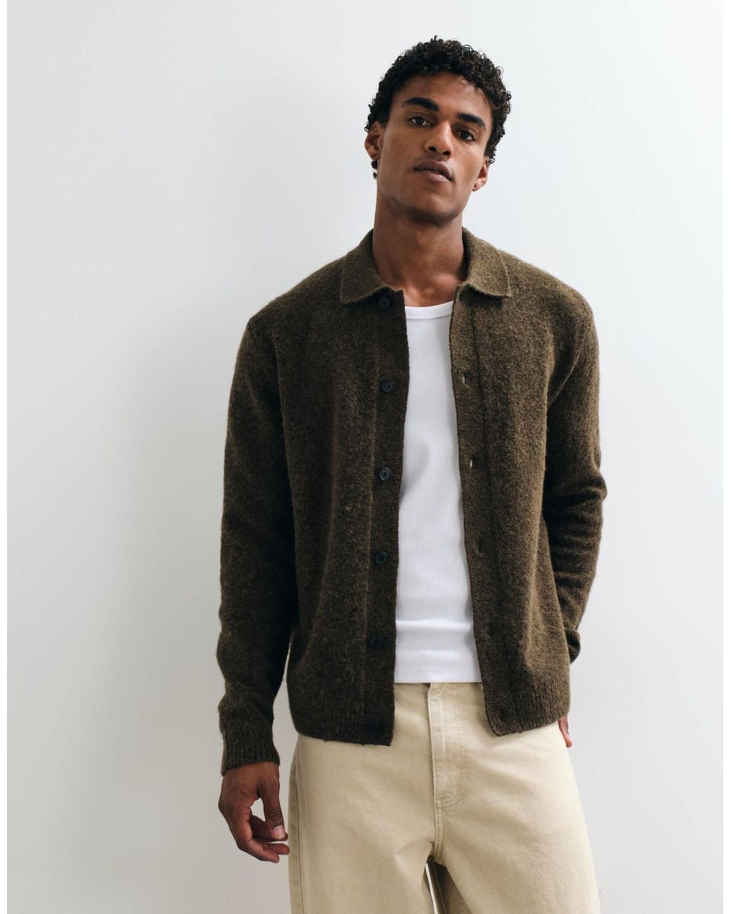 Jack & Jones Brown Button Down Cardigan for men