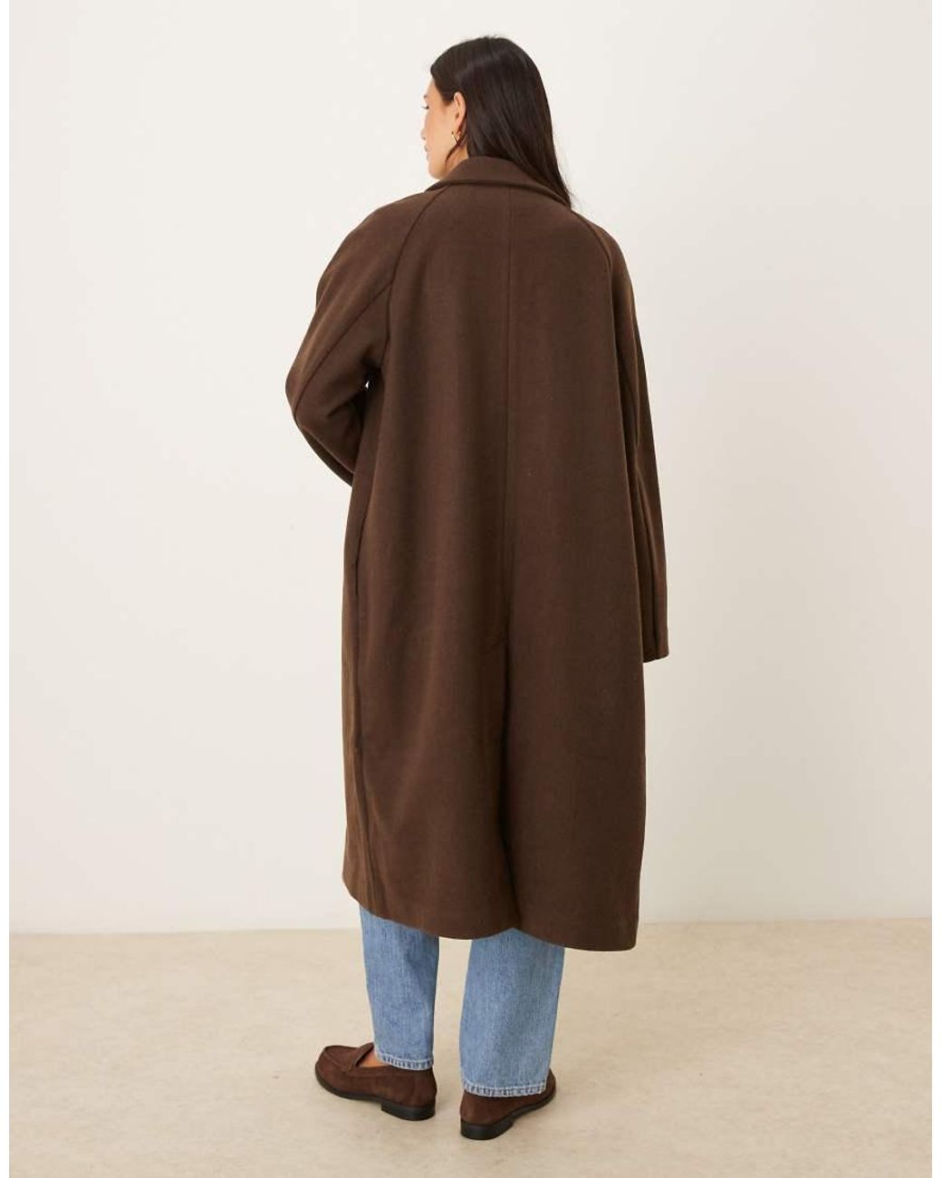 Abrigo Marrón Cómodo De -Verde ASOS de color Natural