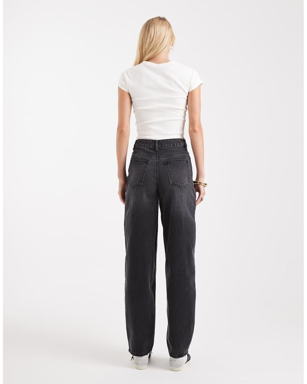Vero Moda Black Billie High Rise Barrel Leg Jeans