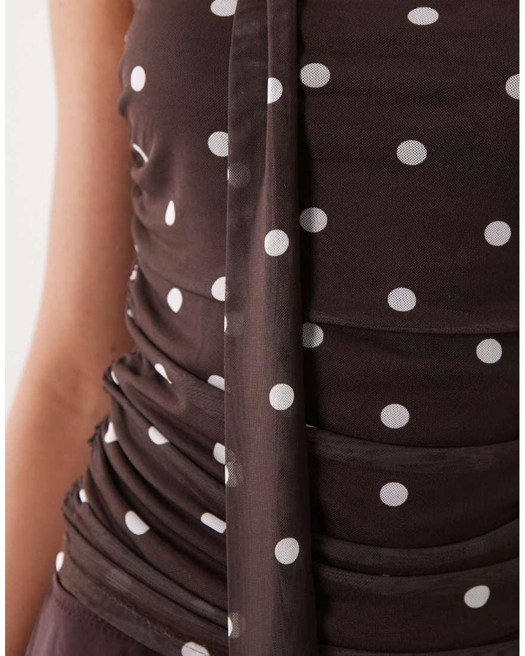Jdy Black Bandeau Top With Scarf Detail