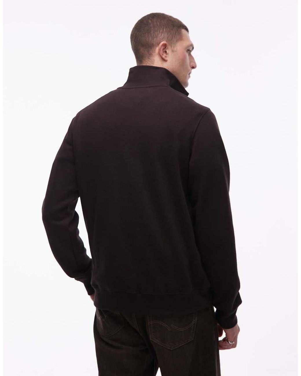 Lacoste Blue Quarter Zip Sweatshirt for men