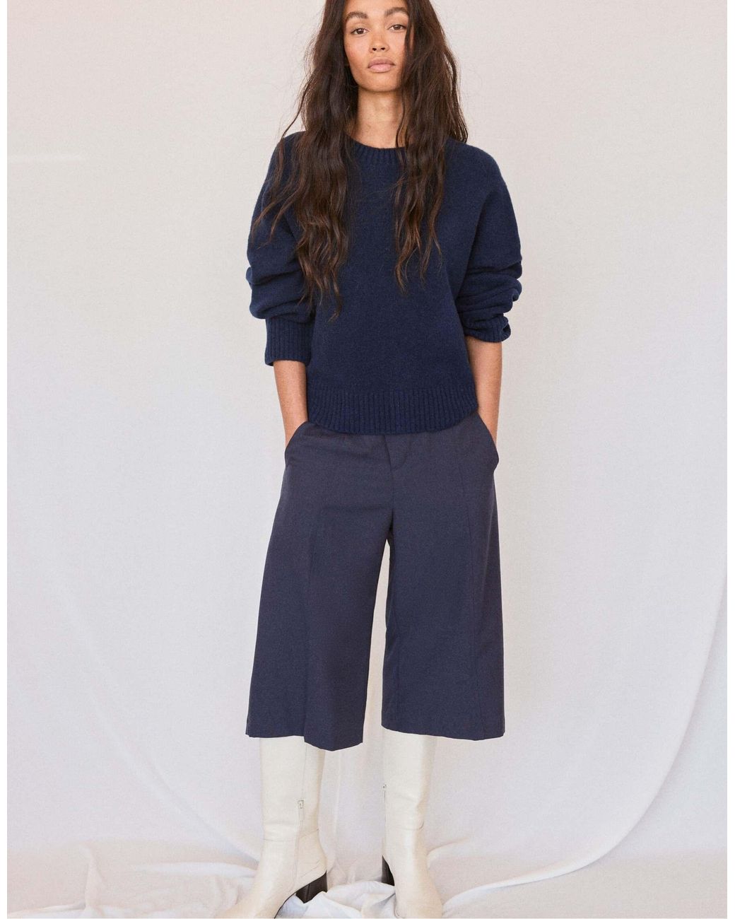 Stradivarius Blue Weicher basic-strickpullover