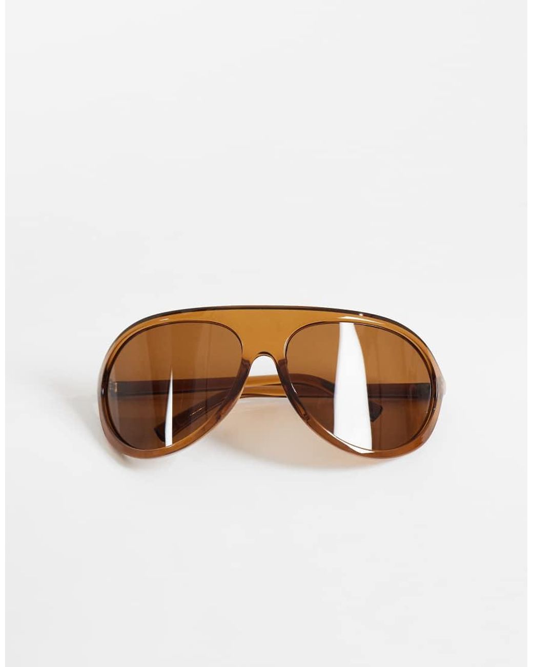ASOS Natural Wrap Oversized Aviator