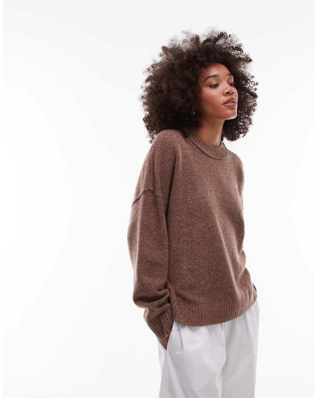 Collusion Brown Crew Neck Jumper