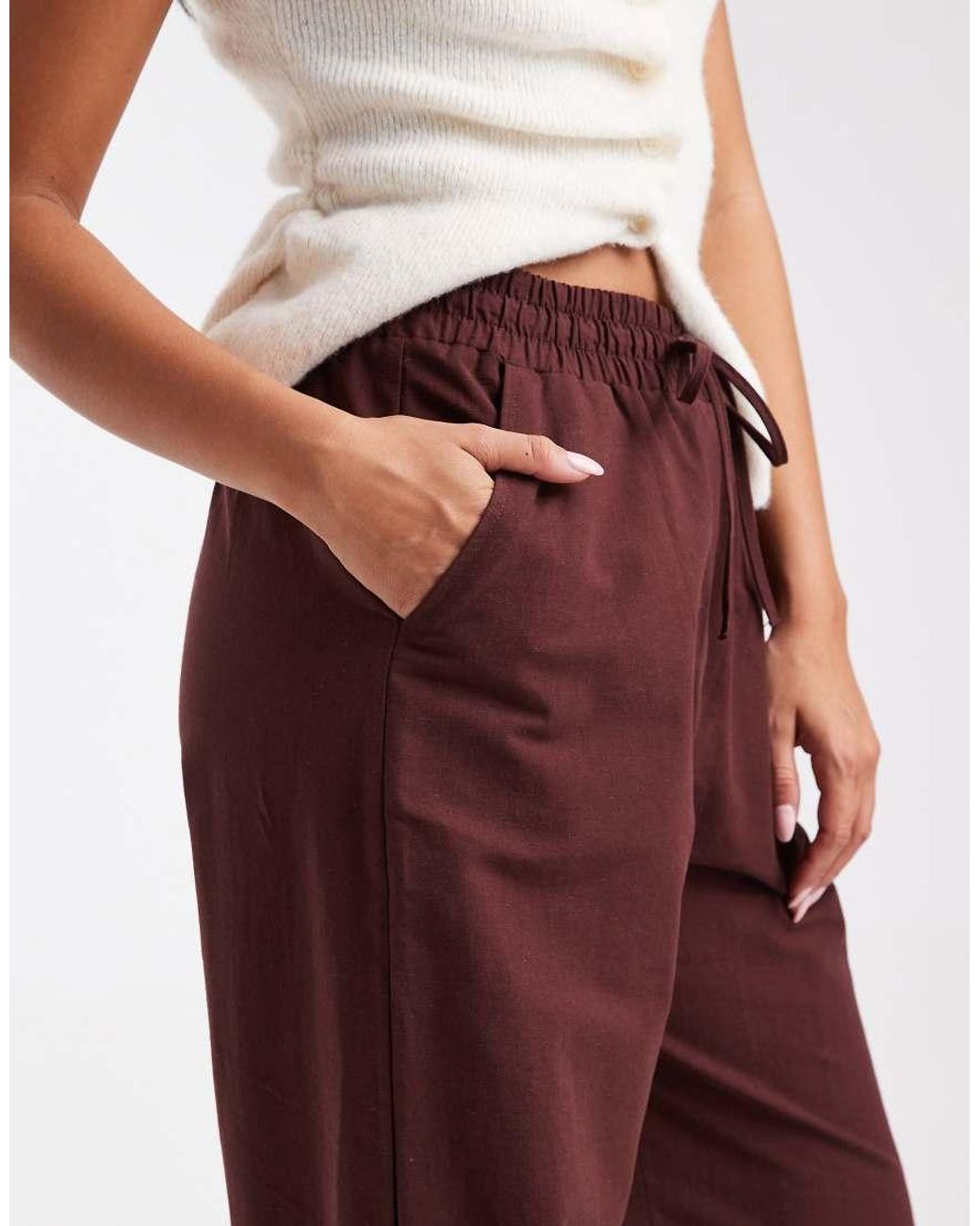 Miss Selfridge Red Wide Leg Trouser