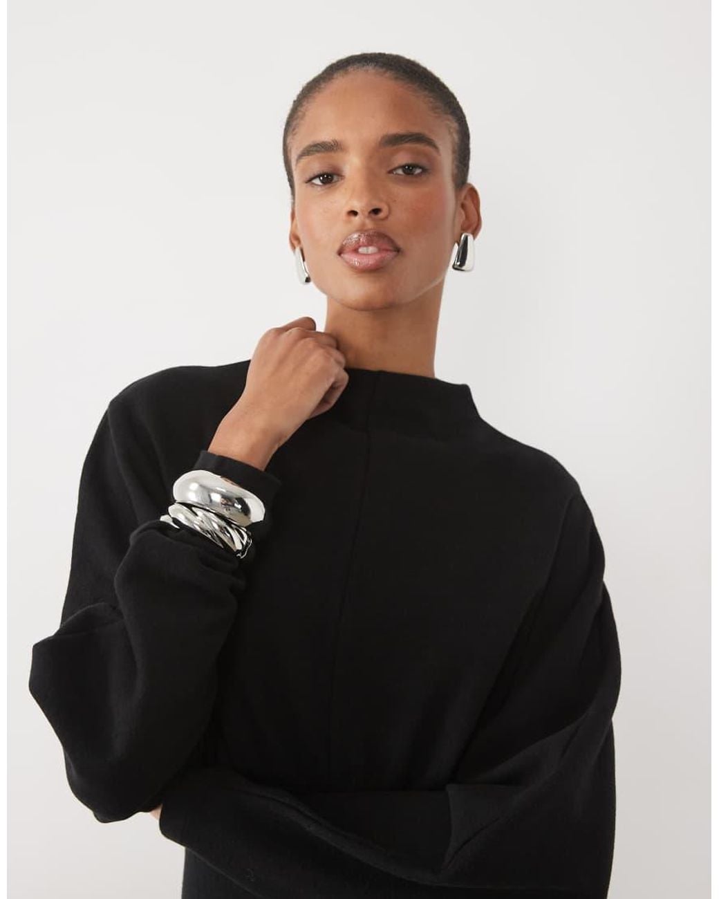 ASOS Black Asos Design Tall Supersoft Cinched Waist Mini Dress