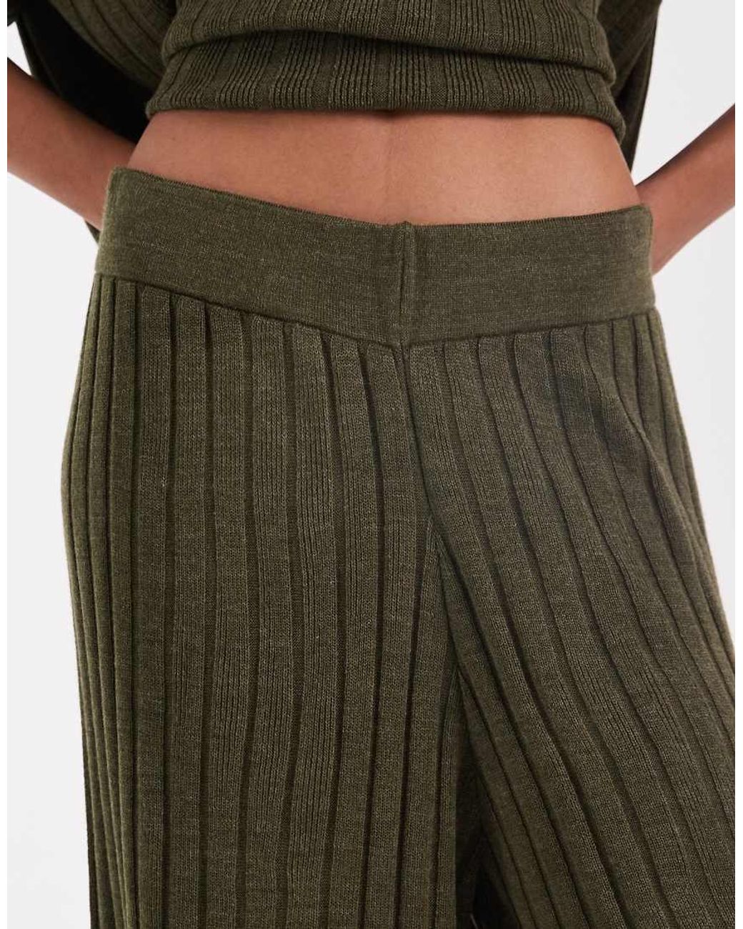 ONLY Green Wide Leg Knit Pants