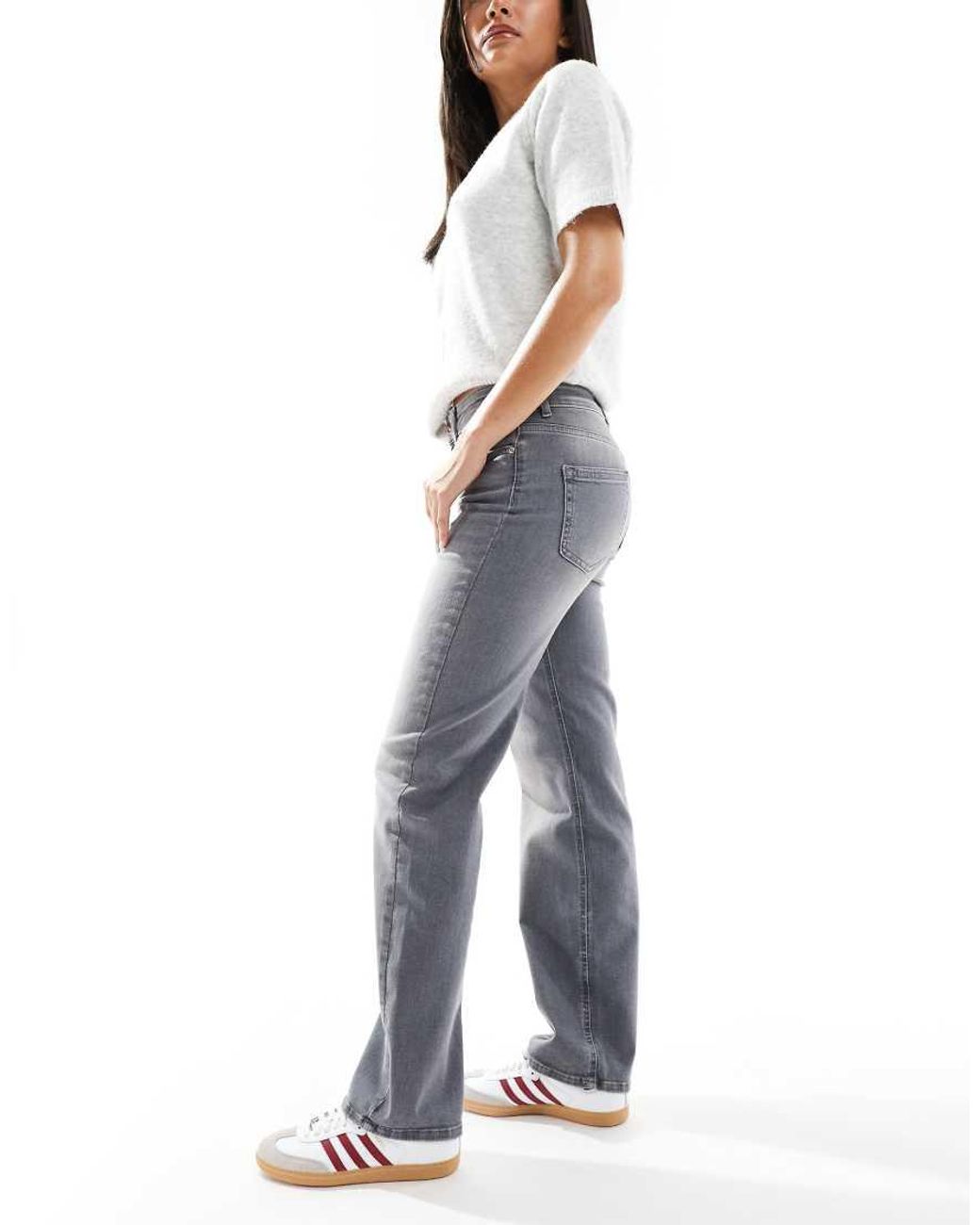 ONLY Gray Blush Straight Leg Jeans