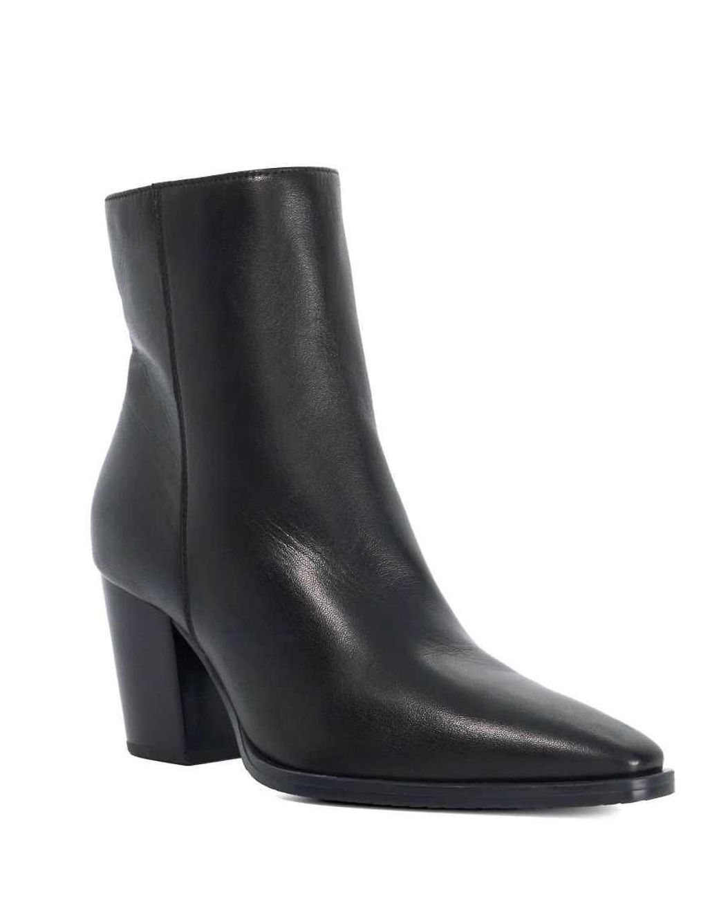 Dune Black Papped Ankle Boots