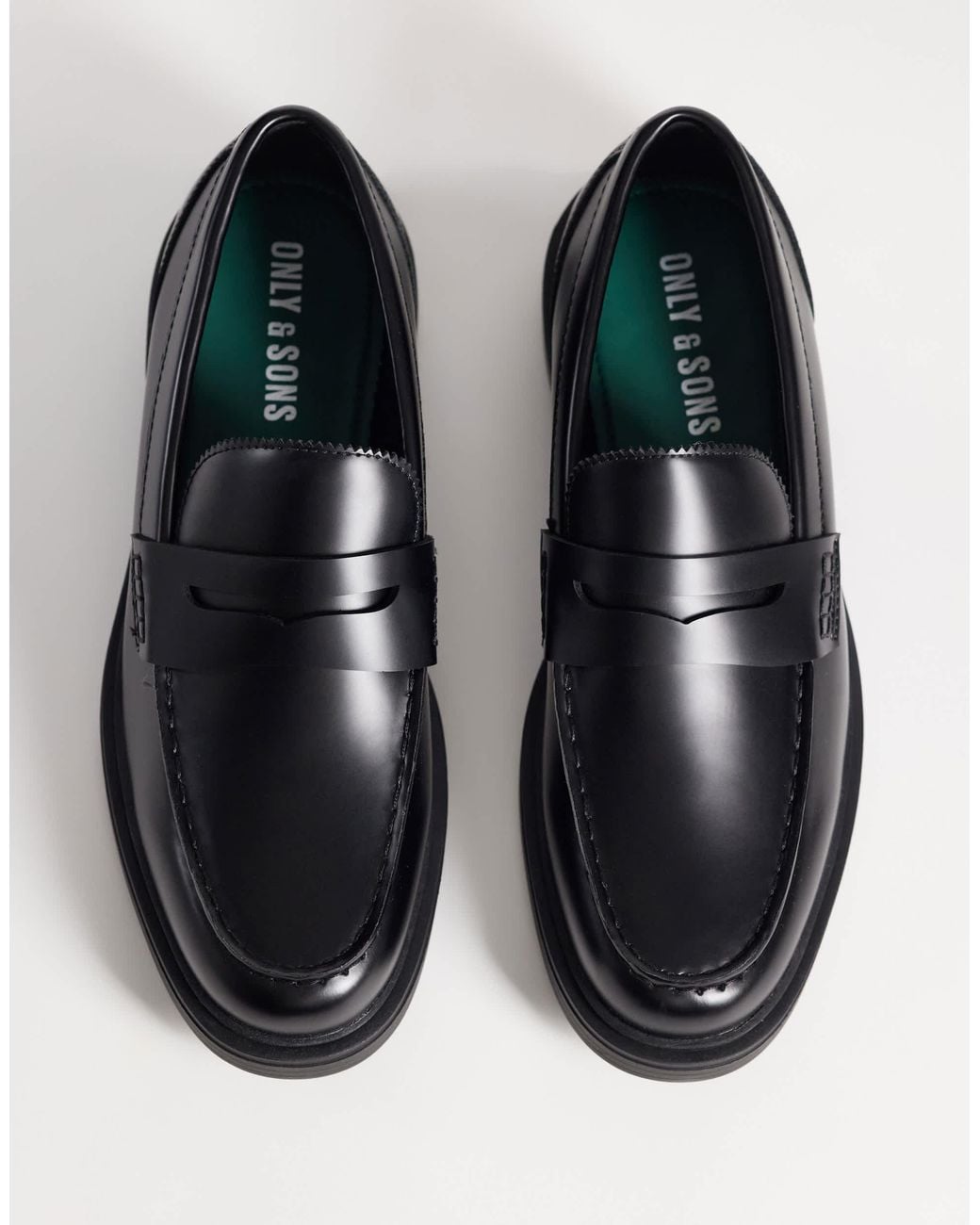 Only & Sons Black Loafers for men