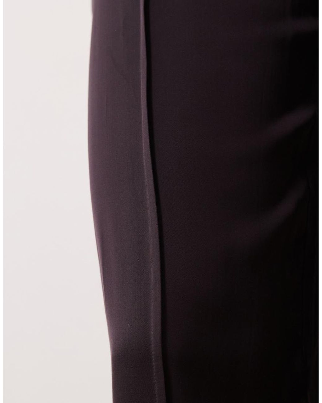 Mango Black Satin Straight Leg Pants