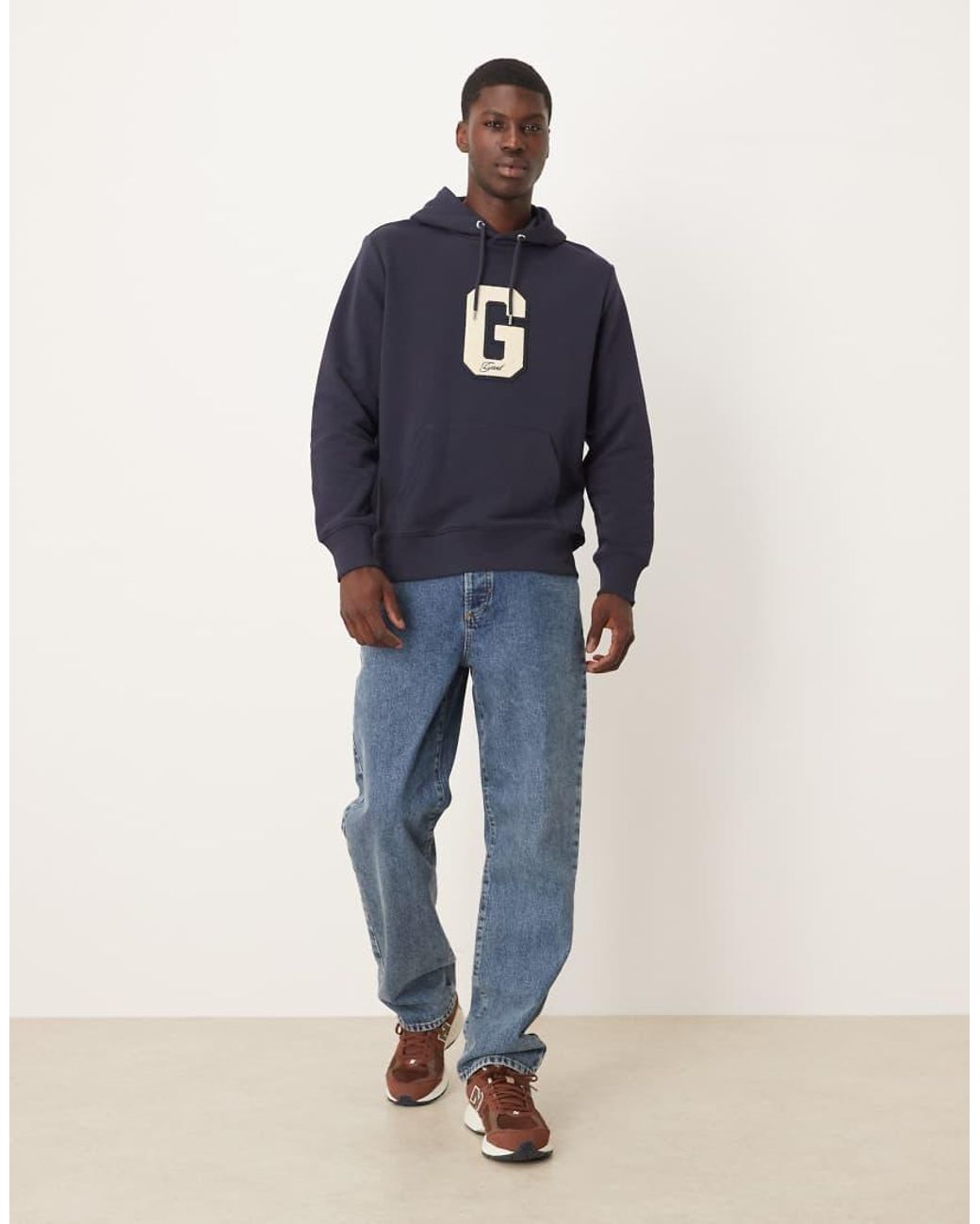 Gant Blue Varsity G Logo Hoodie for men