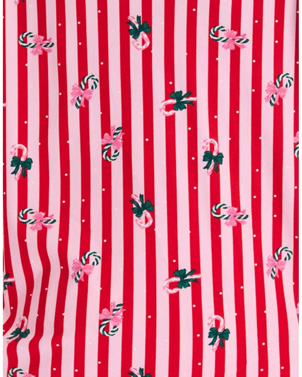 Boux Avenue Red Candy Cane Christmas Pyjama Set With Bag Fleece Nightwear Pj