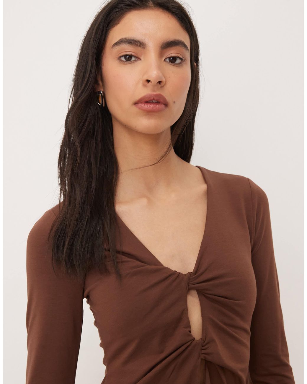 Abercrombie & Fitch Brown – langärmliges oberteil