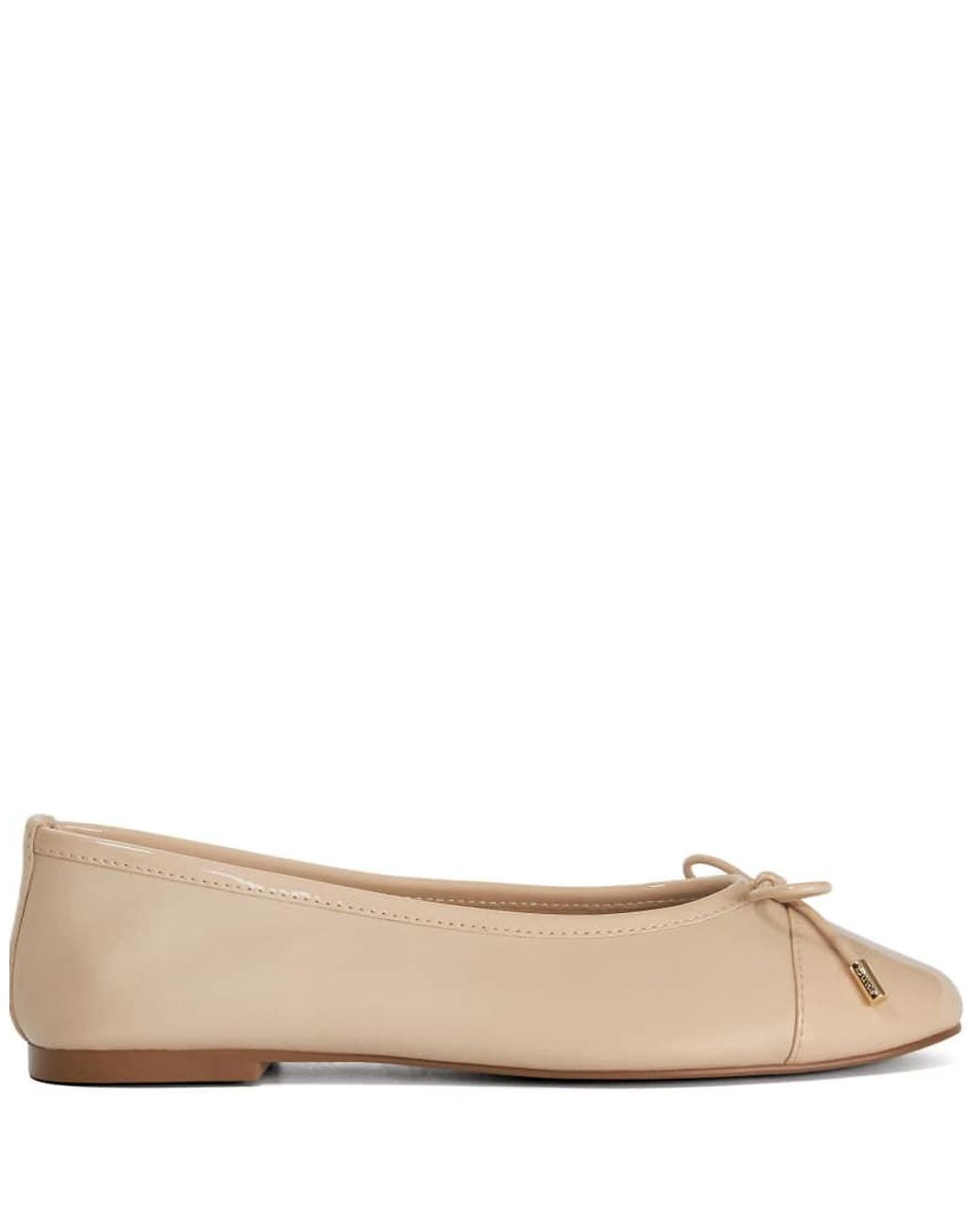 Dune Natural Haliah Ballet Pumps