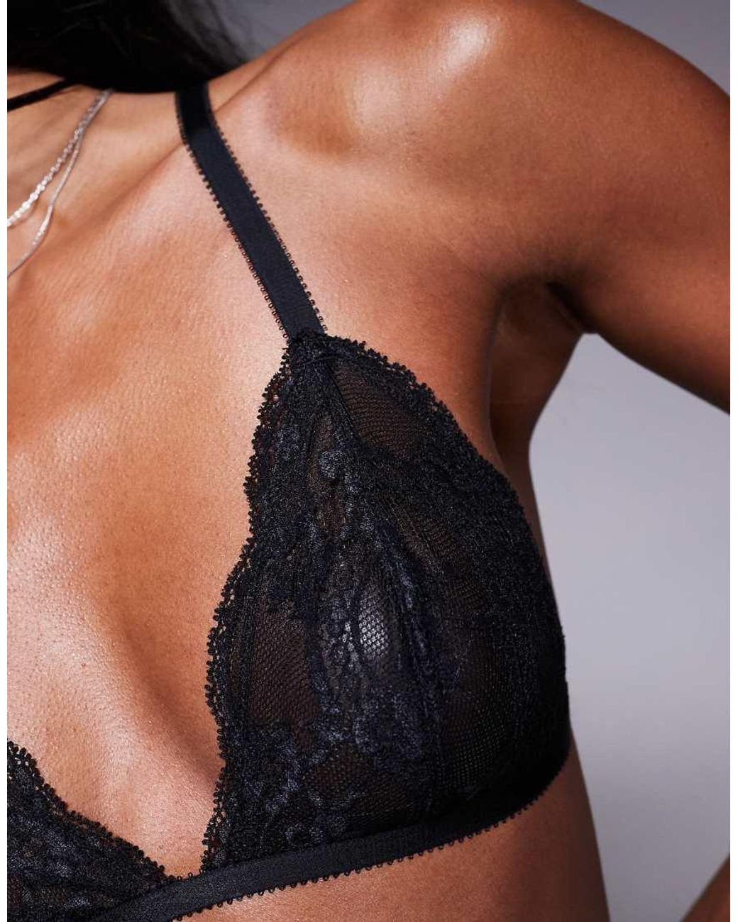 ASOS Brown Lola Lace Classic Triangle Bra