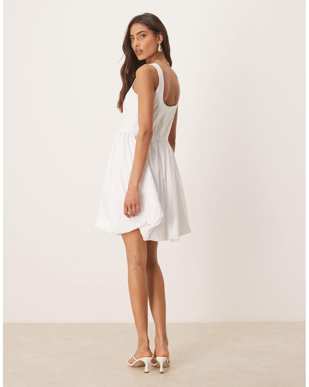 Jdy Natural Bubble Hem Mini Dress
