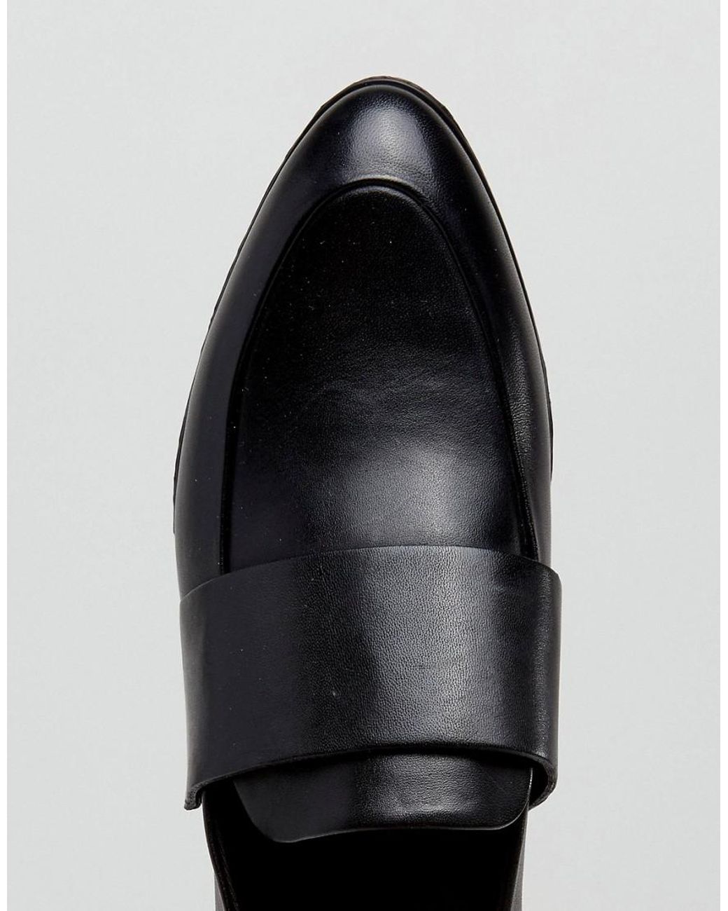 vagabond frances leather loafers in black