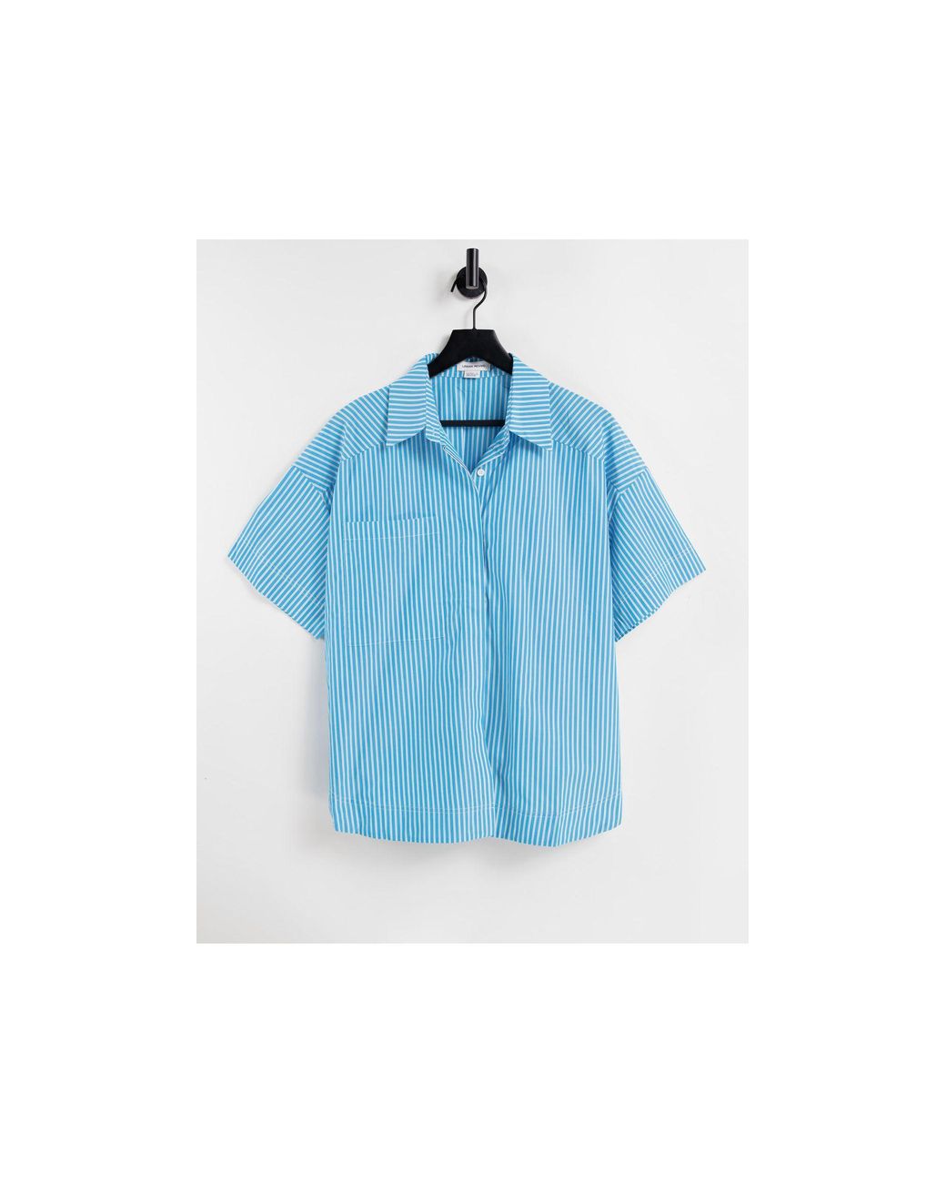 Urban Revivo Oversized Stripe Shirt in Blue | Lyst Canada