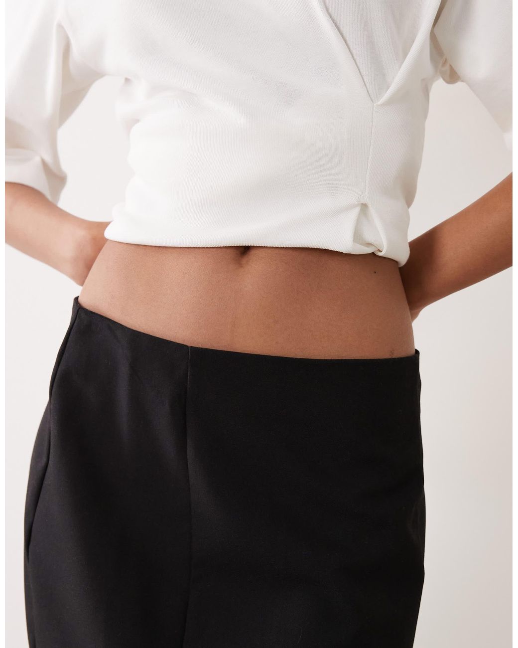 ASOS Black Tailored Mini Skirt With Split