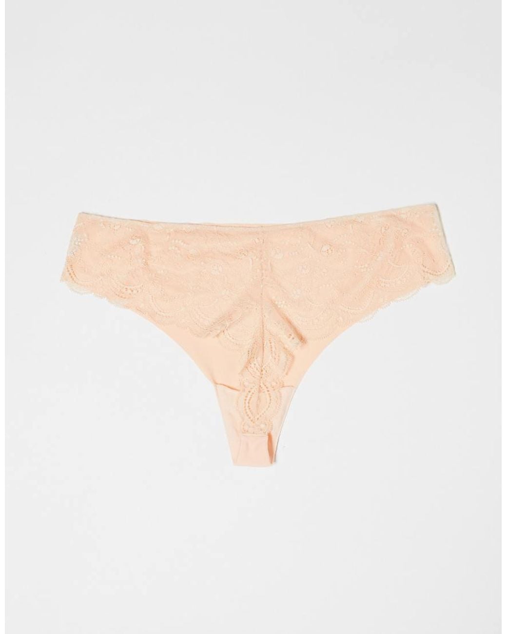 ASOS White Asos Design Curve 3 Pack No Vpl & Lace Thong