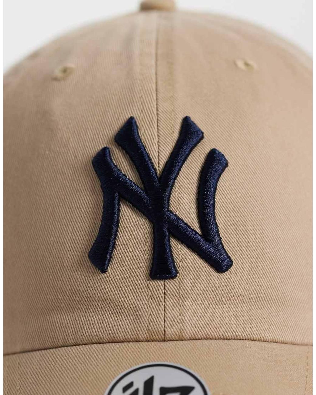 '47 Natural Ny Yankees Contrast Logo Clean Up Cap