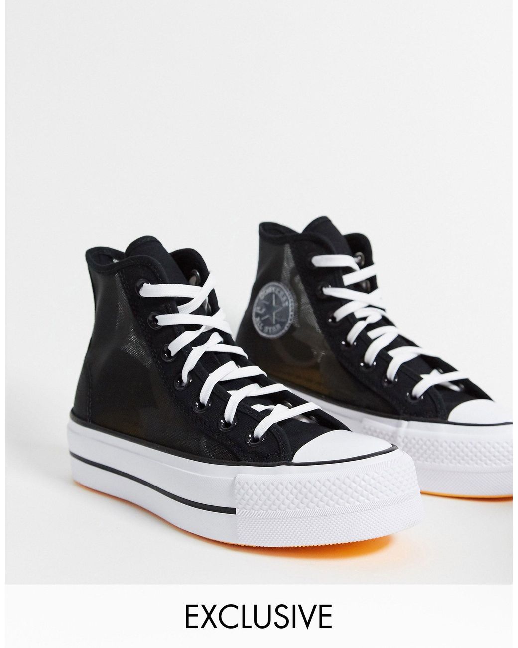 Converse Chuck Taylor All Star See Thru Platform Trainers in Black | Lyst