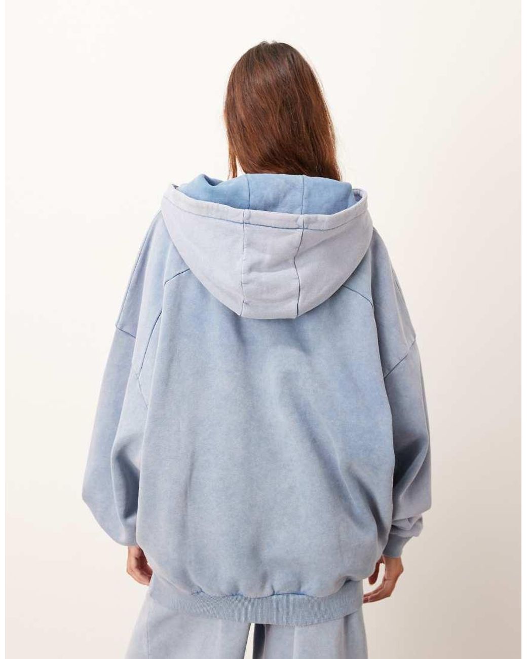 ARRANGE Blue Premium Acid Wash Hoodie