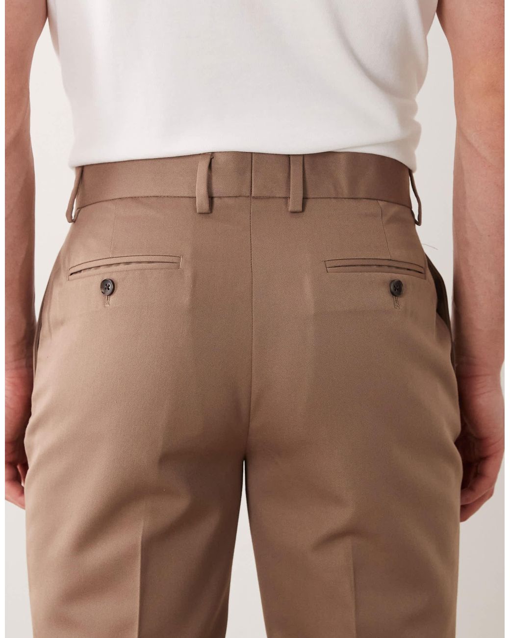 ASOS Natural Tailored Slim Pants for men