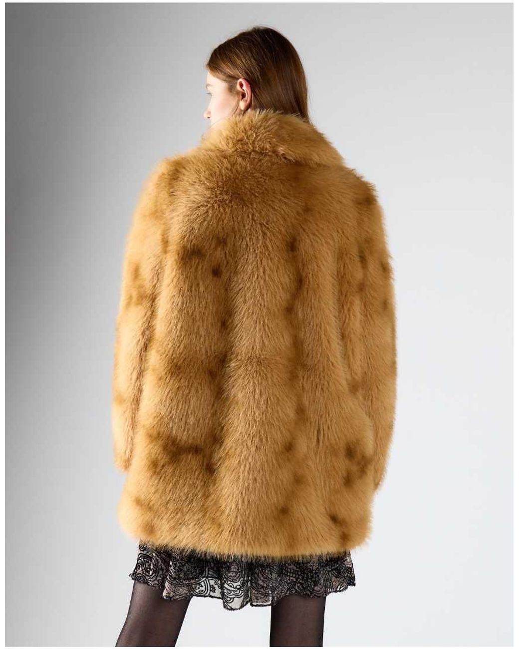 Glamorous Natural Luxe Faux Fur Longline Coat
