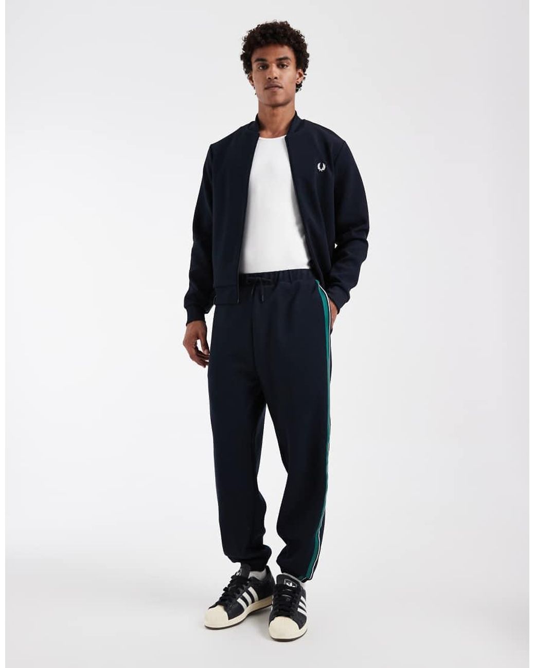 Fred Perry Blue Stripe Tape Co-Ord Track Pant for men