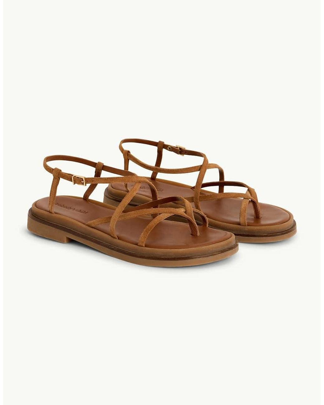 Nobody's Child Brown Real Suede Strappy Sandal