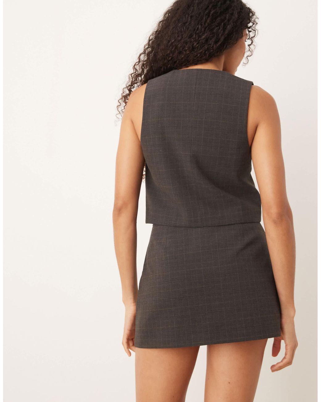 Stuard - mini-jupe d'ensemble élégante à carreaux Mango en coloris Natural