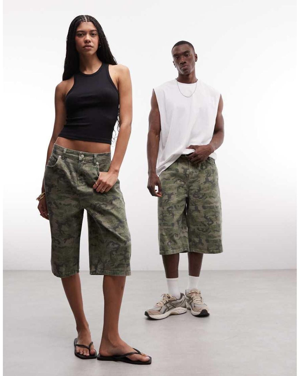 Reclaimed Vintage Green Unisex Jort