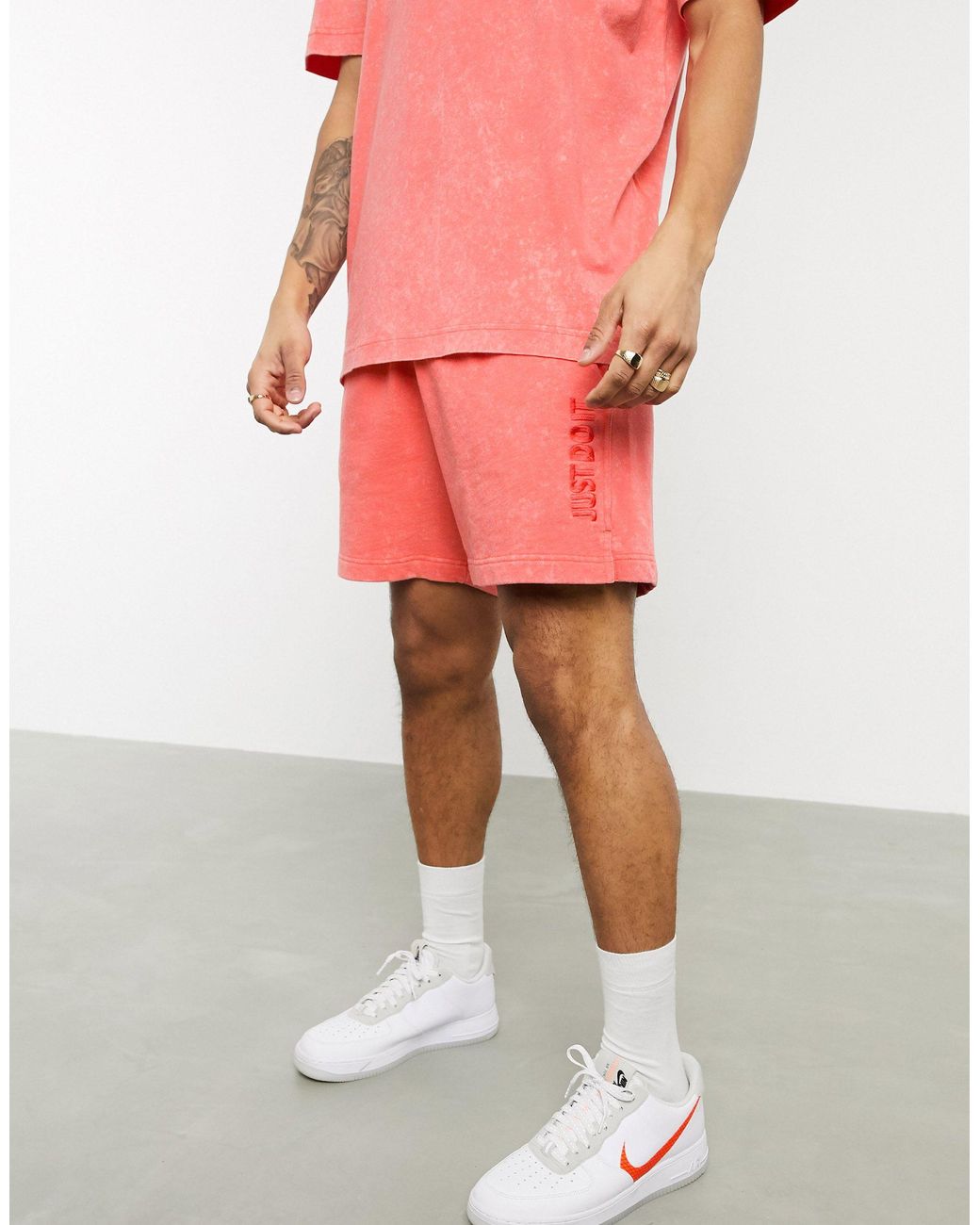 Nike Cotton Just Do It Washed Shorts in 