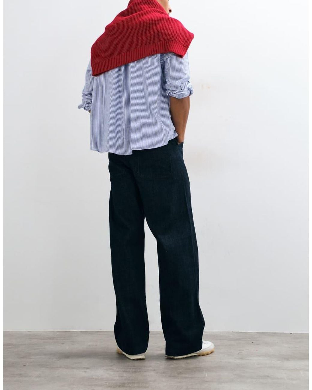 ARKET Blue Wide Leg Denim Jeans for men