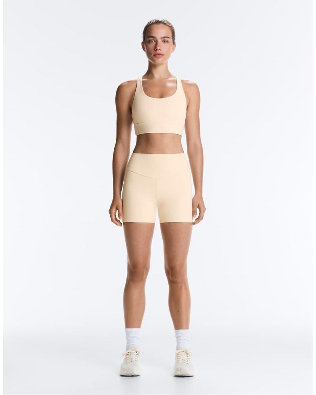 Oysho Natural Comfortlux High-rise 10cm Hot Pants