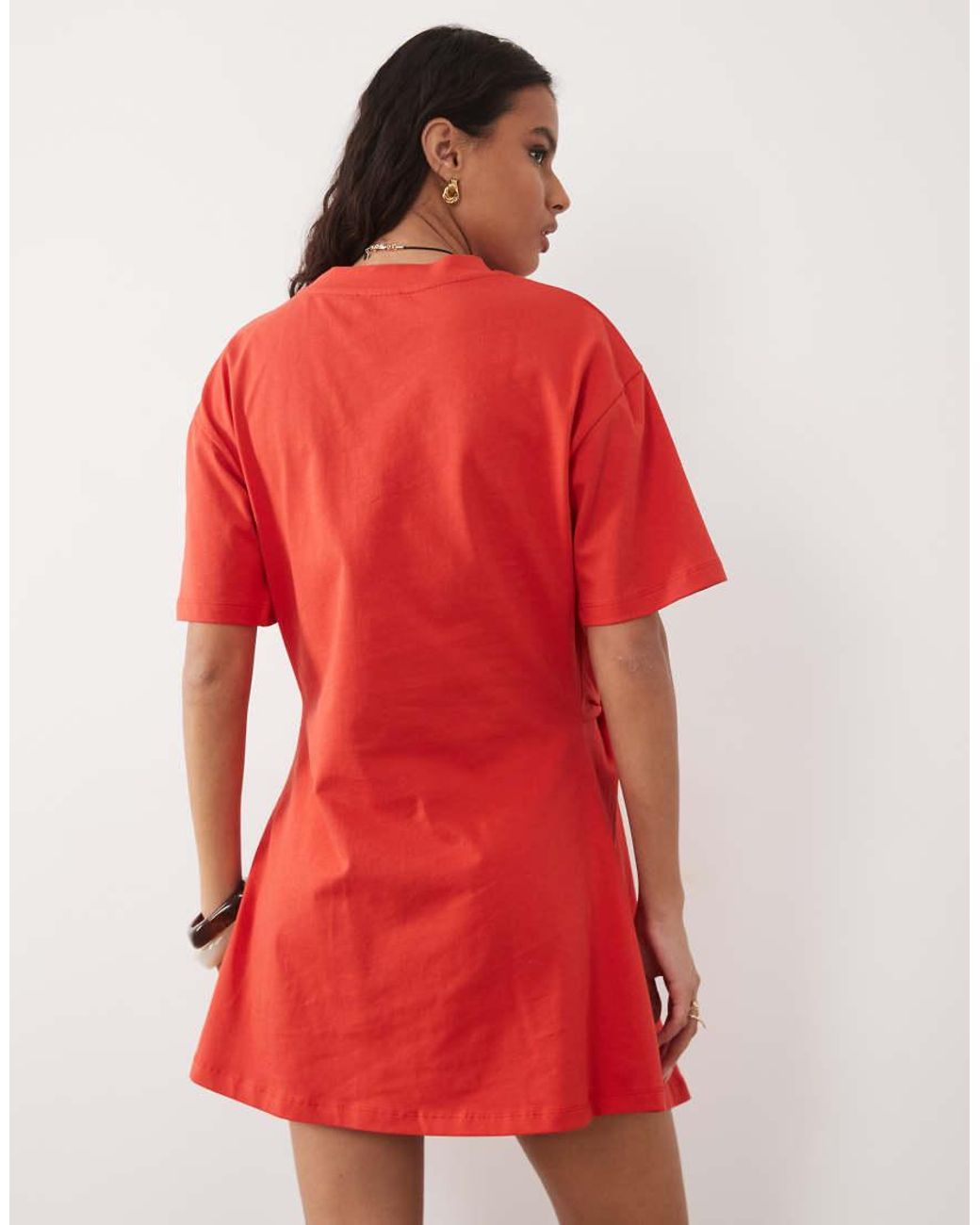 ASOS Red Wrapped Waist Mini Dress