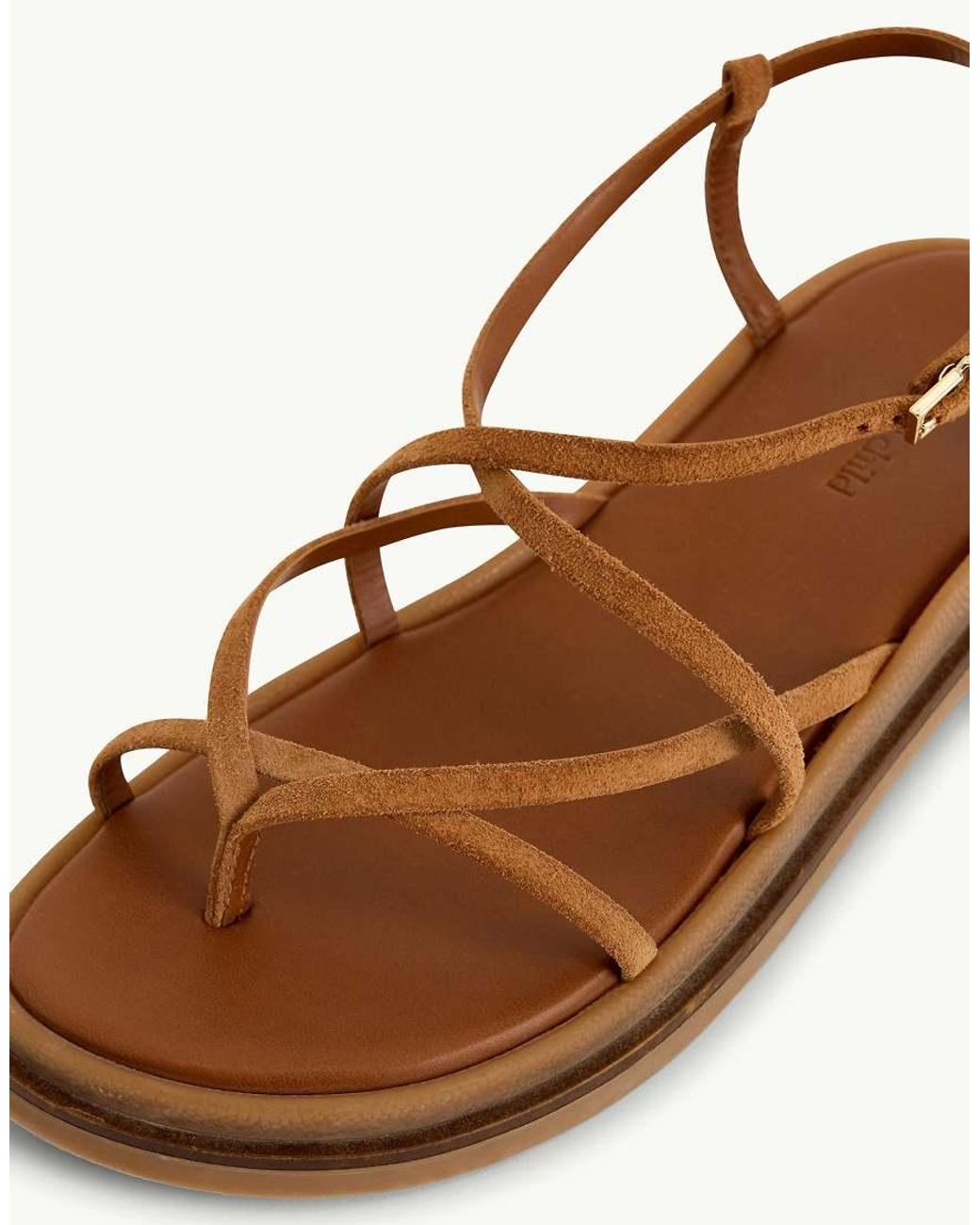 Nobody's Child Brown Real Suede Strappy Sandal
