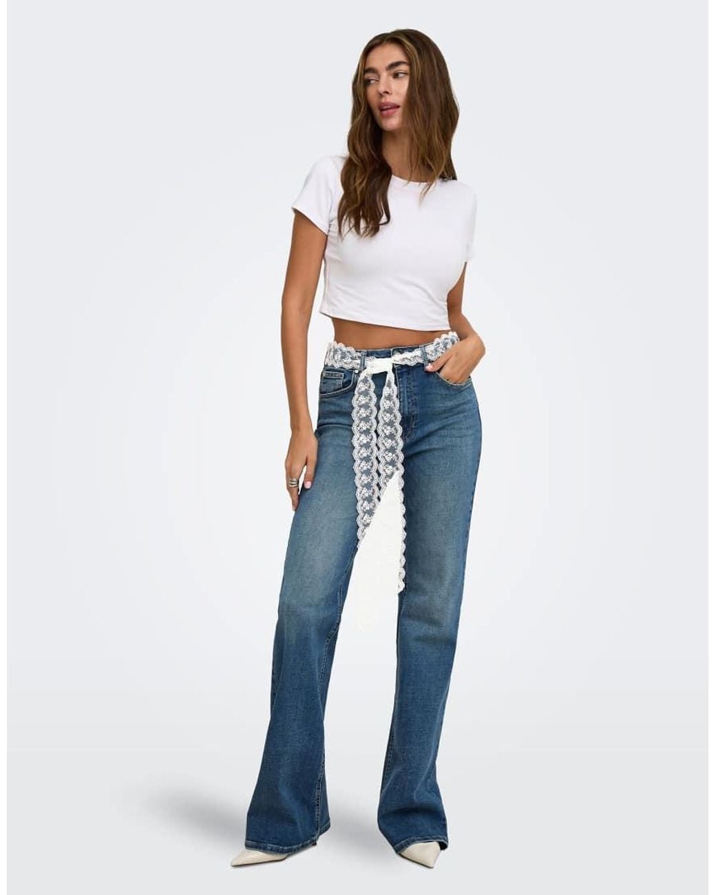 ONLY Blue Flared Fit Jeans