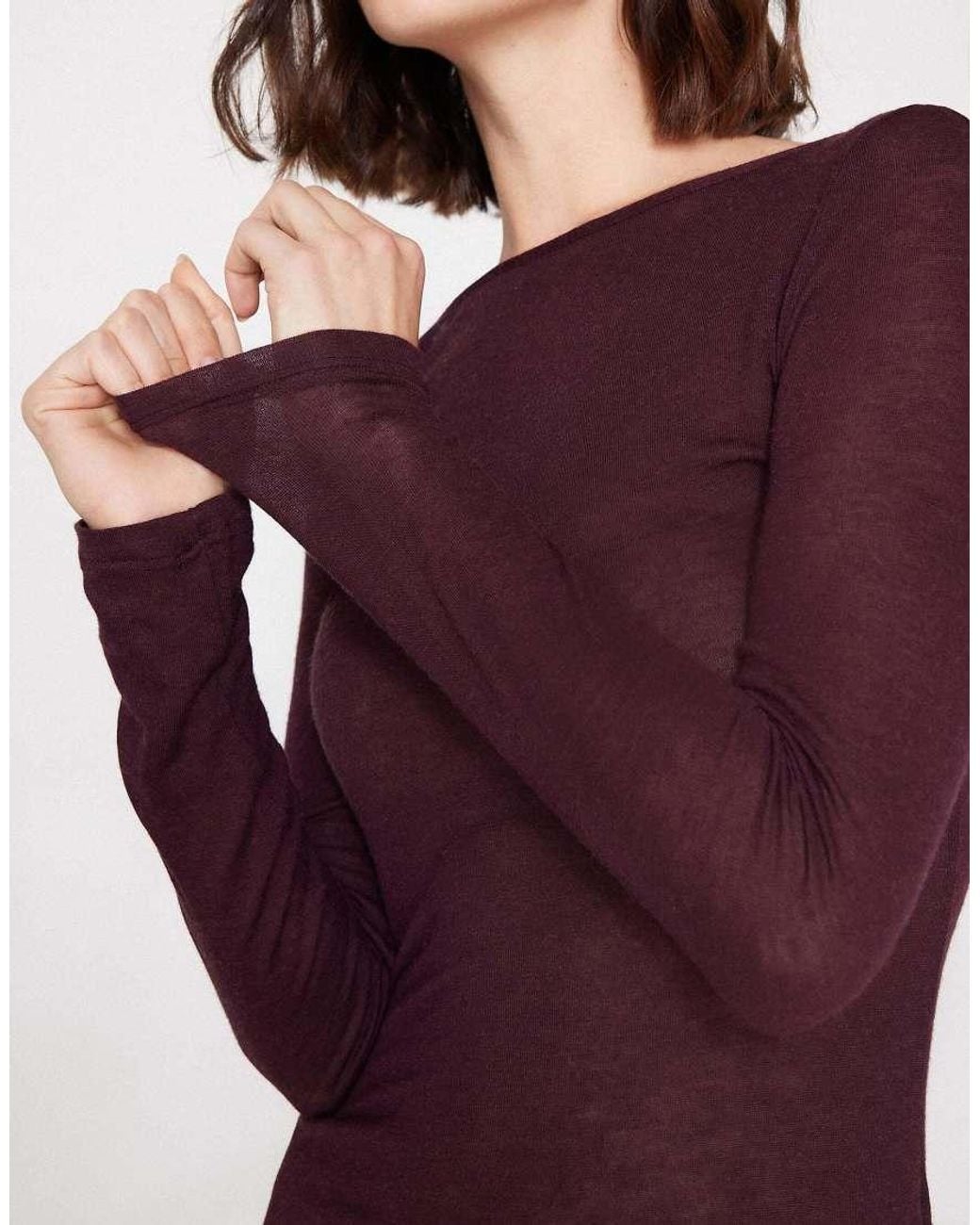 Tezenis Purple Lightweight Boat Neck Top