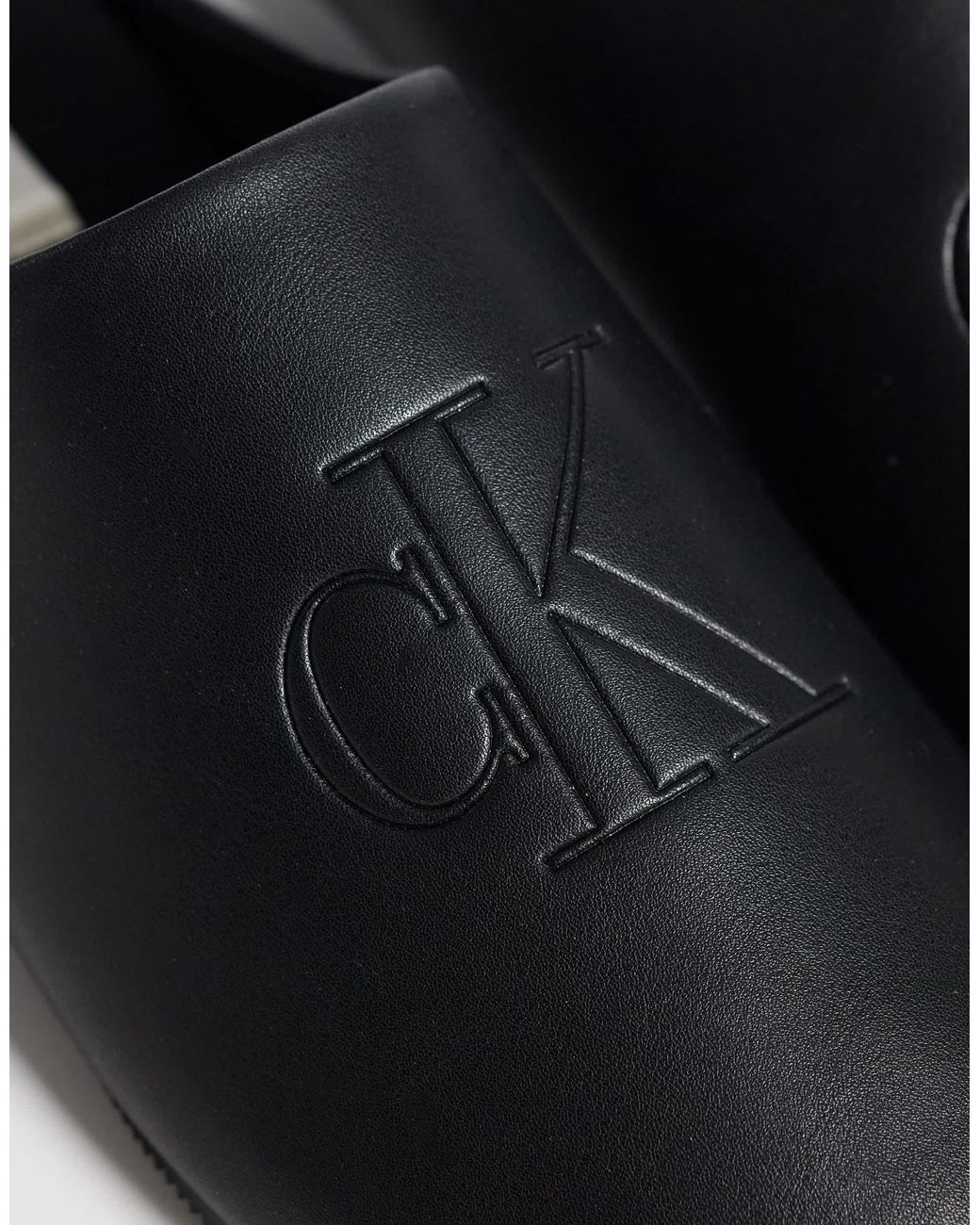 Calvin Klein Mules mit markantem logo in Black für Herren