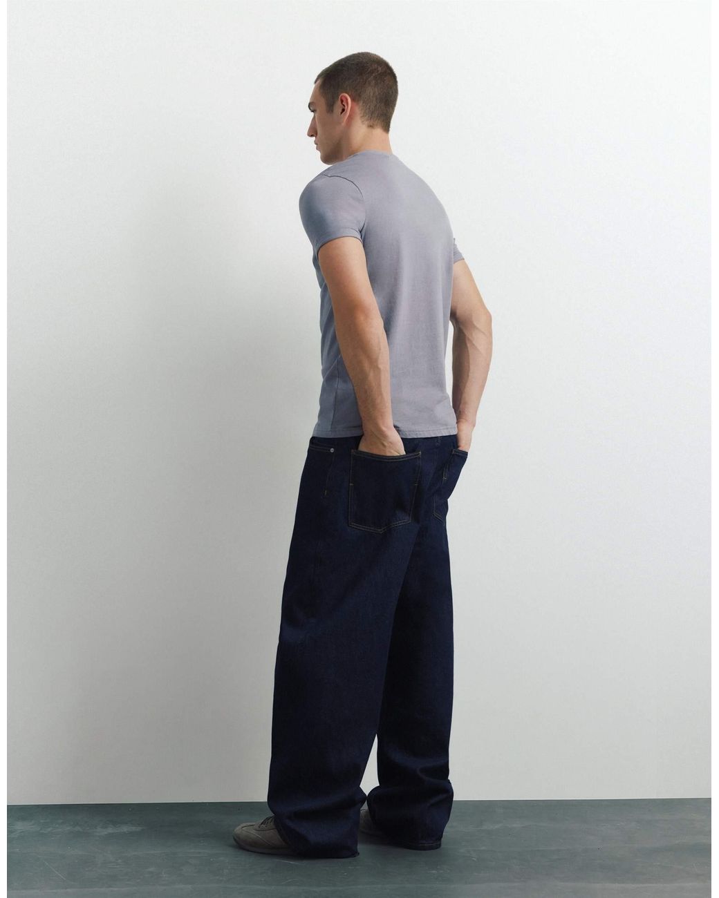 Pull&Bear – basic-muskelshirt in Blue für Herren